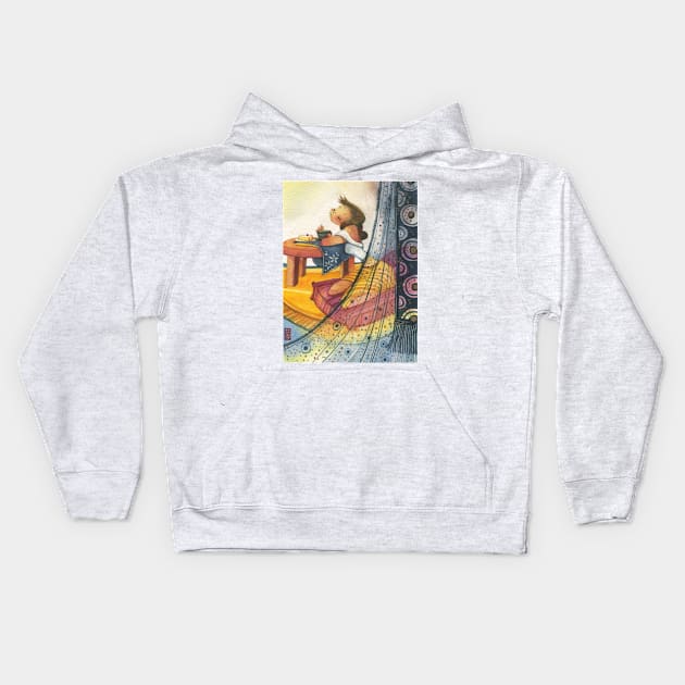 Tea Kids Hoodie by Alina Chau